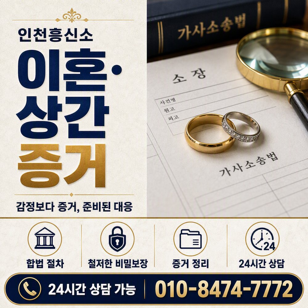 인천흥신소 이혼·상간 증거